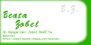 beata zobel business card